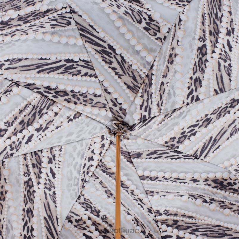 مظلة | 189 5a003-31 u5 - مظلة بطباعة لؤلؤ ذهبي فاتح، قماش مزدوج PASOTTI Z446V433